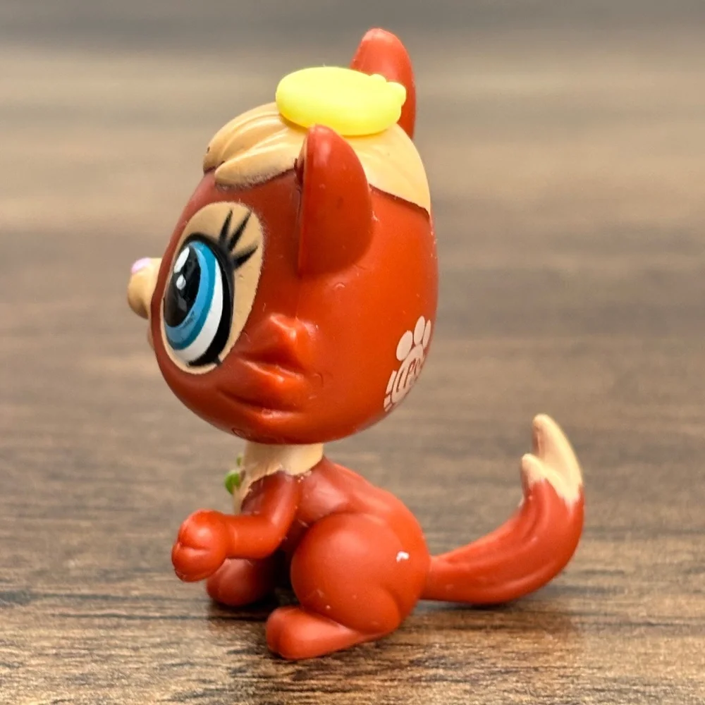 Littlest Pet Shop LPS #3697 Orange Lucky Browne Cat Kitten Toy Figure Authentic