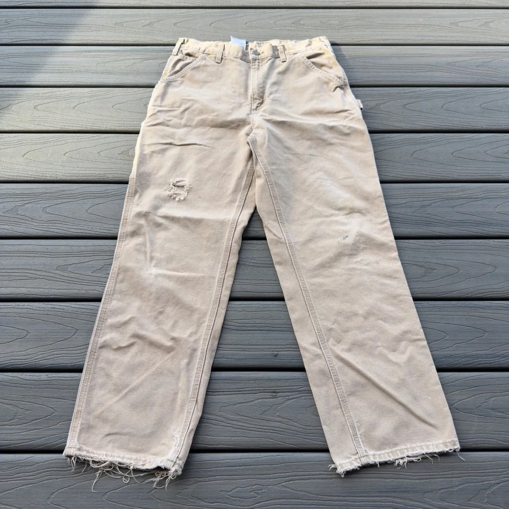 Y2K Distressed B11 DKH Carhartt Carpenter Khaki Color Pants