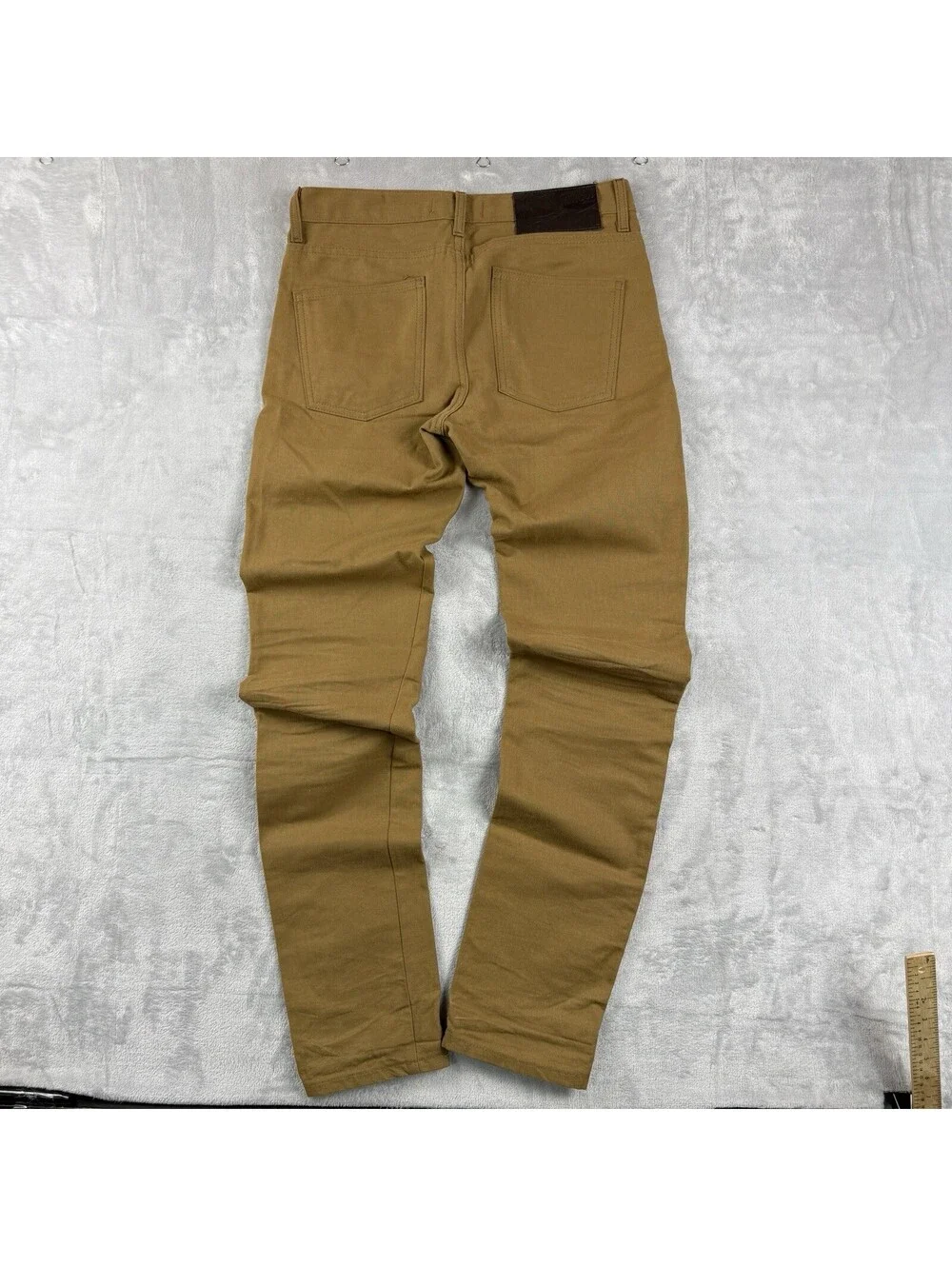 Naked & Famous Denim Men’s Duck Canvas Selvedge Pants Brown Size 31 Button Fly