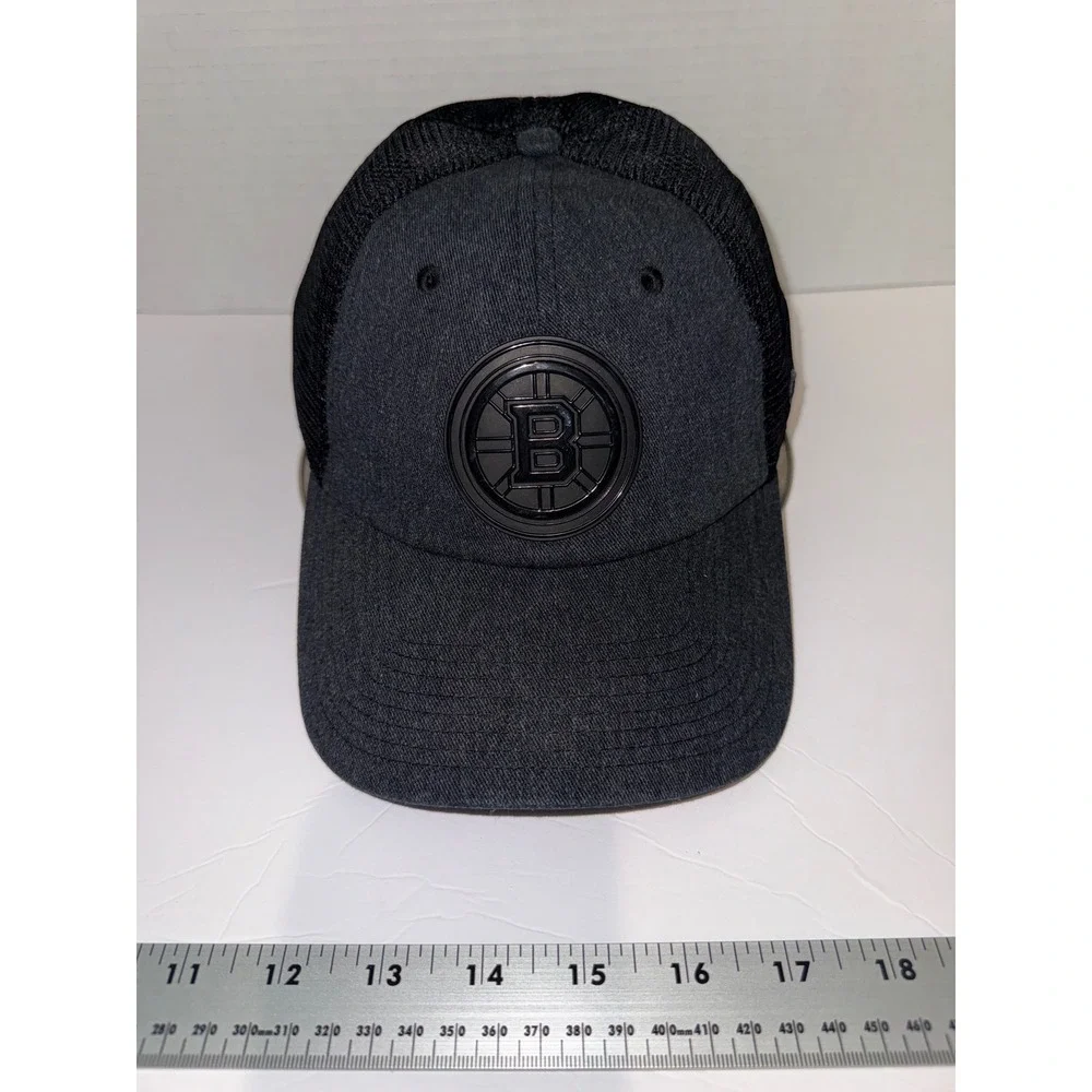 Fanatics Boston Bruins NHL Trucker Hat Black Charcoal Snapback Mesh Cap Mens