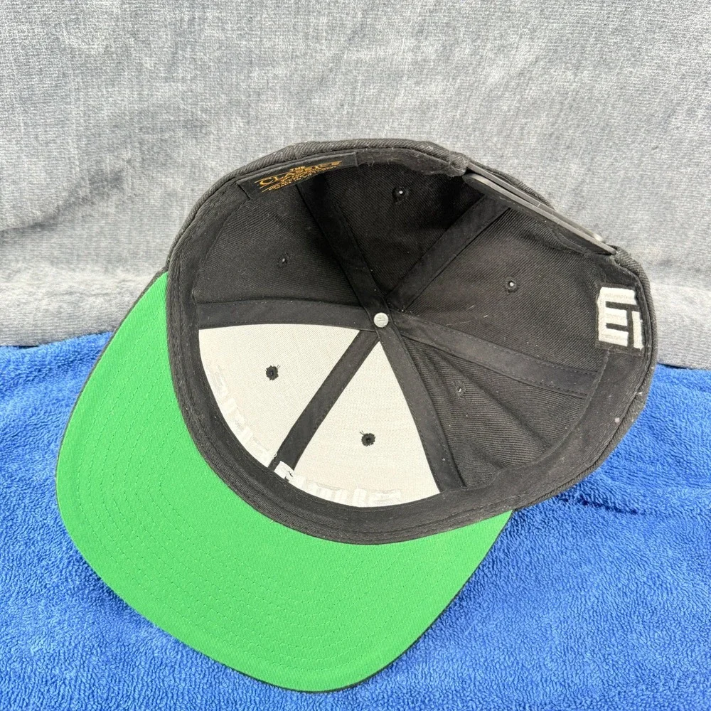 DJ Mackie Hat Black White Embroidered Logo Yupoong Classics Snapback Cap