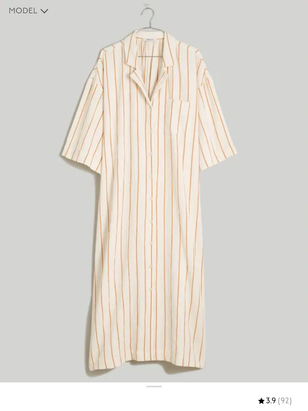 Madewell Striped Button-Front Coverup