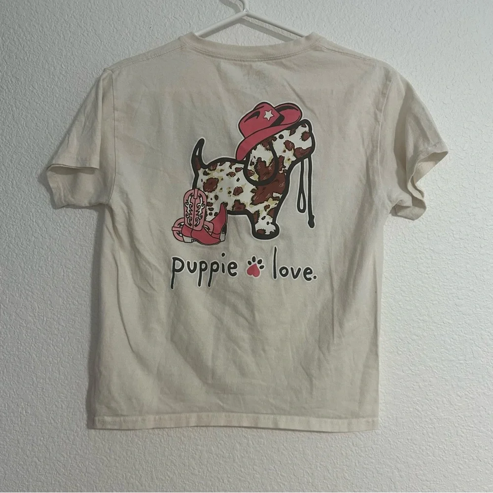 Puppie Love Rescue Tshirt Youth Medium‎ Cowgirl Western
