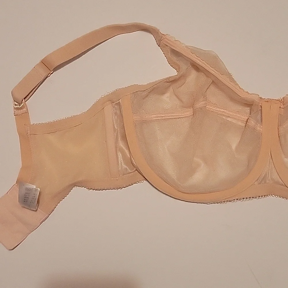 Wacoal Soft Pink Retro Chic Full-Figure Underwire Lace Bra 855186 EUC‎