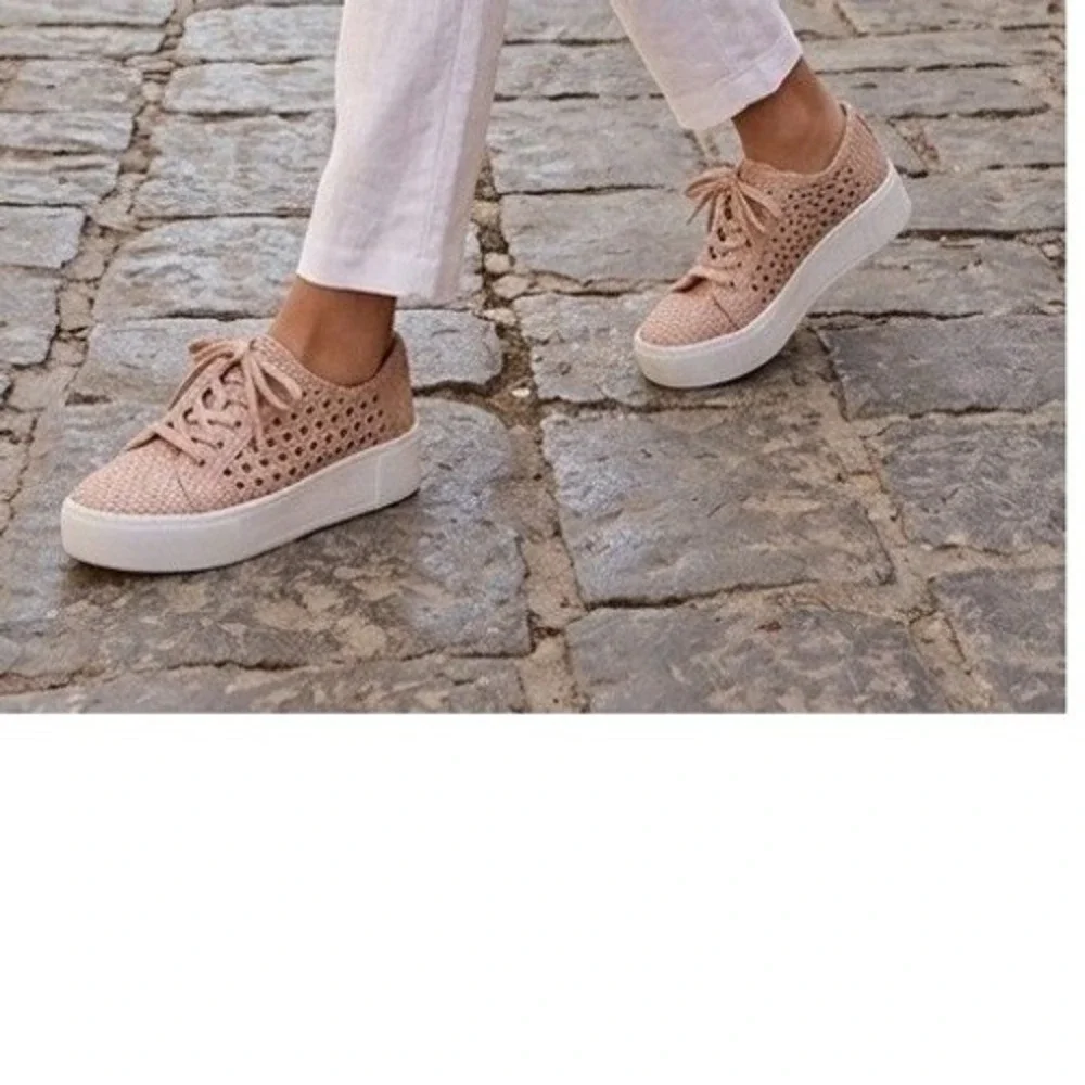 Marc Fisher Surly2 Woven Platform Sneakers Blush‎ Pink Women 8.5M MFSURLY2