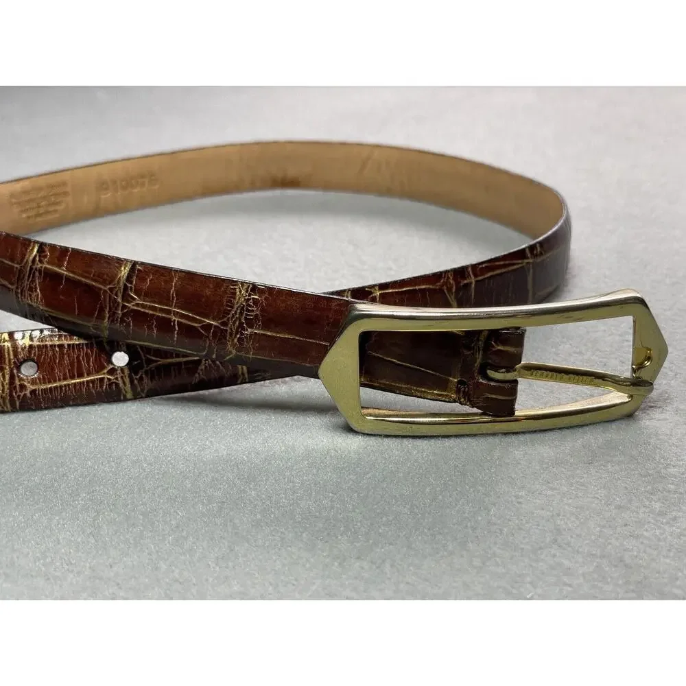 Martin Dingman Alligator Grain Calf‎ Handmade Belt Size Small USA Handmade