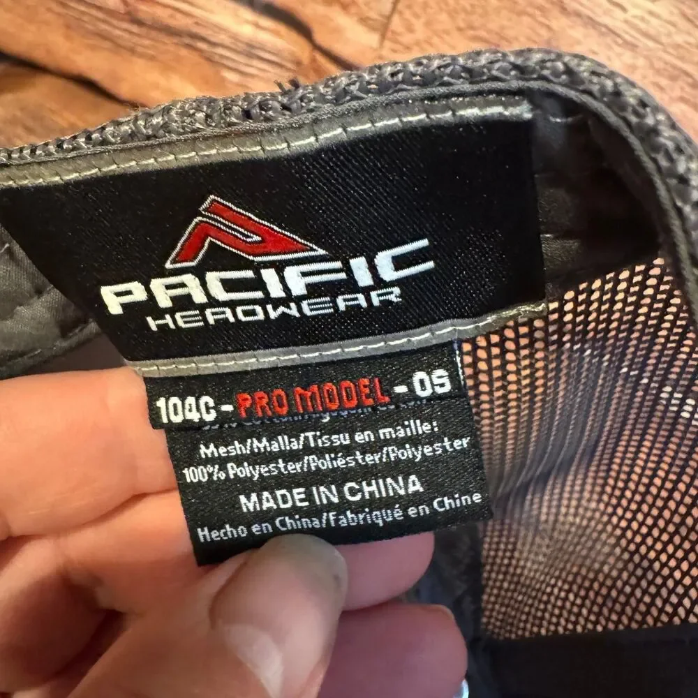Pacific Headwear 104C Pro Model Kunafin Bee Trucker Hat Snapback Men's Black