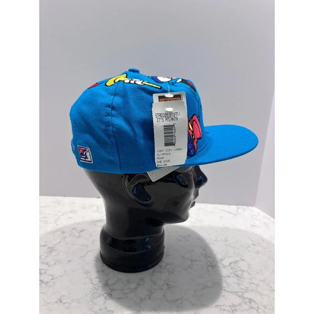 Vintage 1996 Atlanta Olympics Izzy Mascot Hat The‎ Game Aqua Snapback NWT