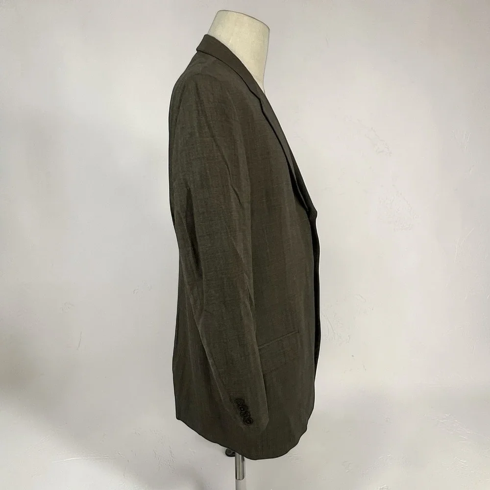 Joseph Abboud Nordstrom Mens‎ 44L Blazer Gray Super 100s Wool 3-Button Casual