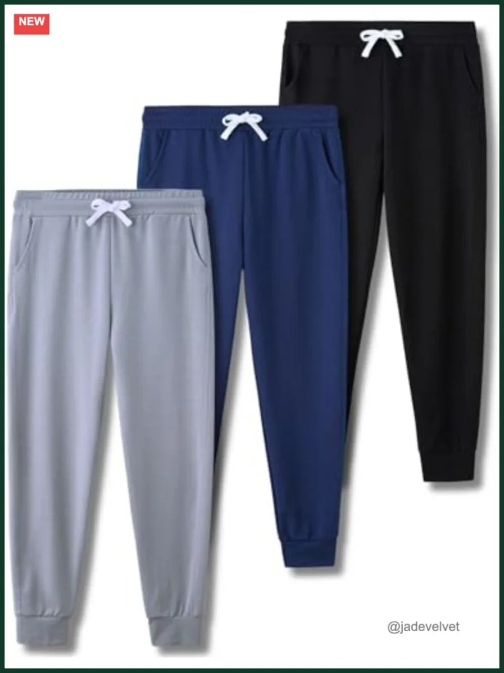 Boys Lightweight Jogger Pants 3 Pack Athletic Sweatpants Youth