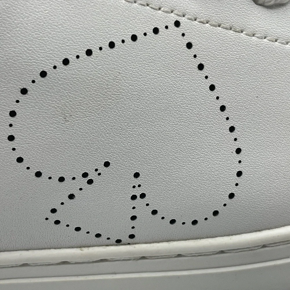 Kate Spade Angelise White Leather Sneakers Womens 10 B Lace Up Shoes‎ Spade