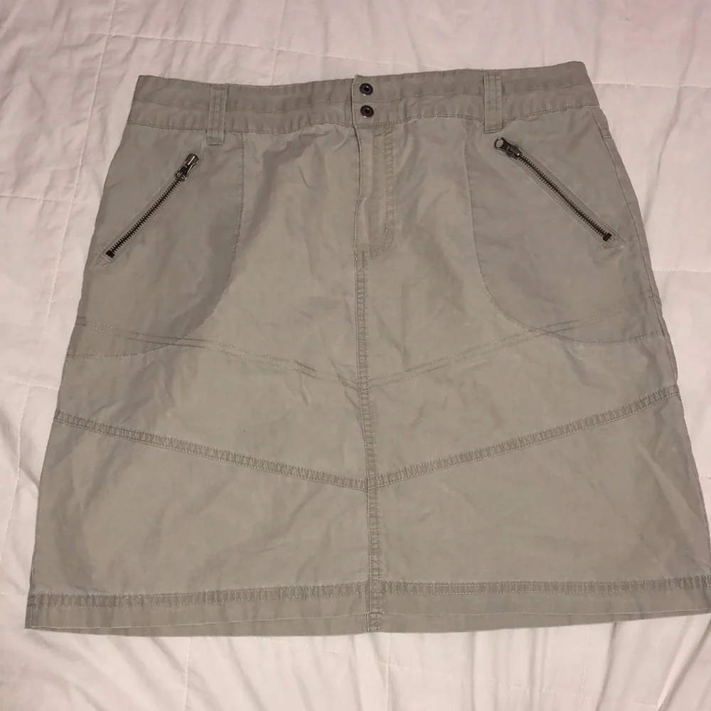 Columbia Light Gray A-Line Utility Skirt