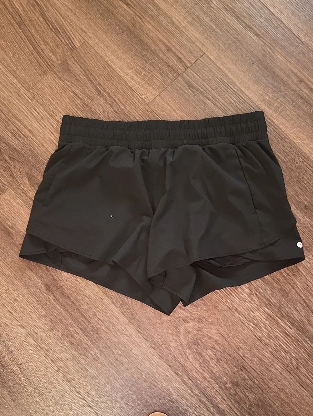 Avia Black Workout Shorts with Elastic Waistband