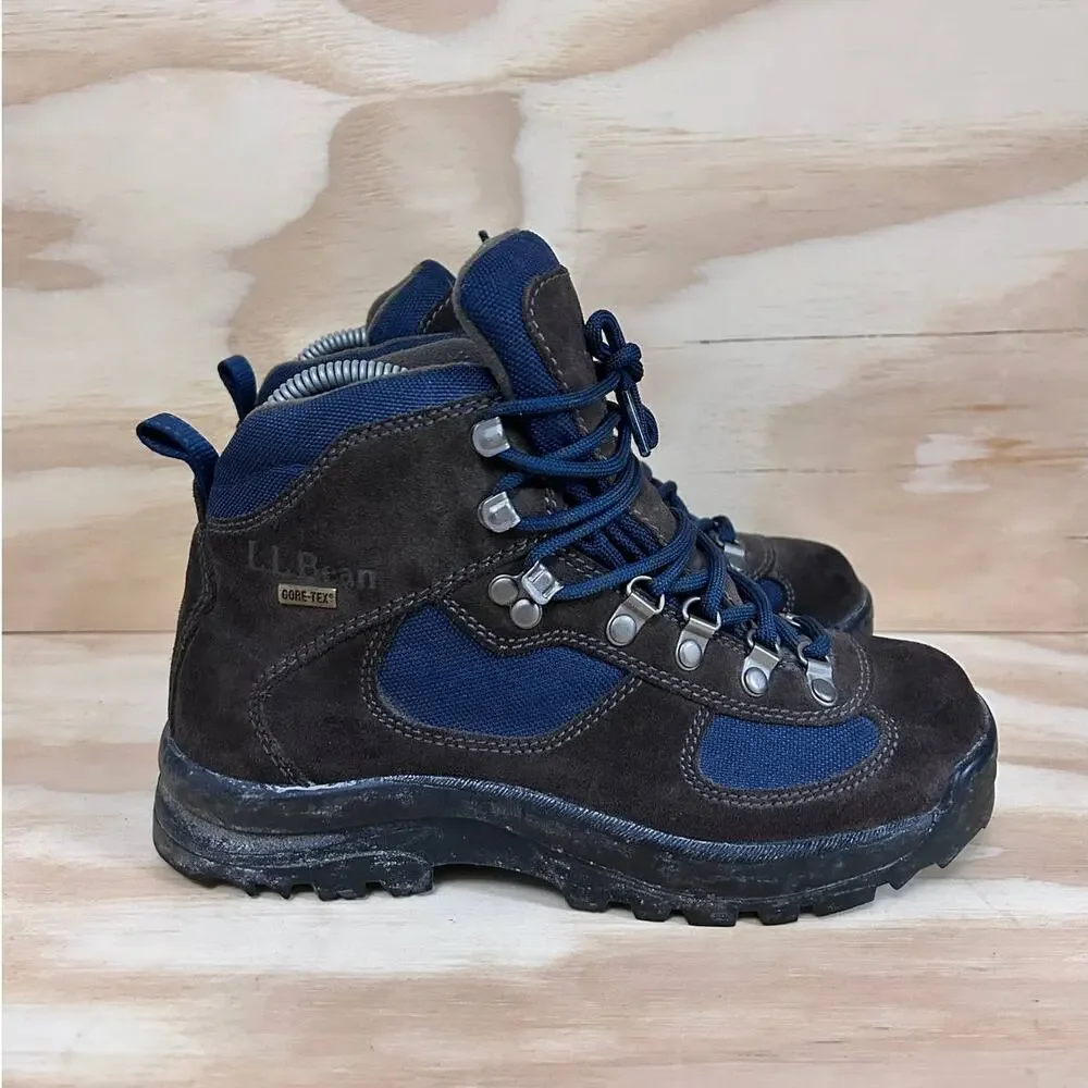 L.L. Bean - Gore-Tex Lace Up - Boots - Black/Blue - Women's - 7.5