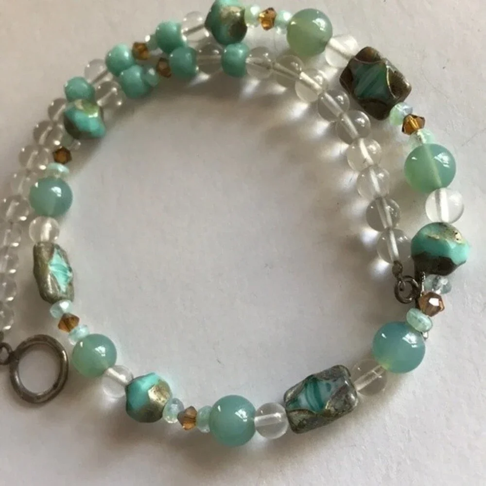 Vintage handmade teal