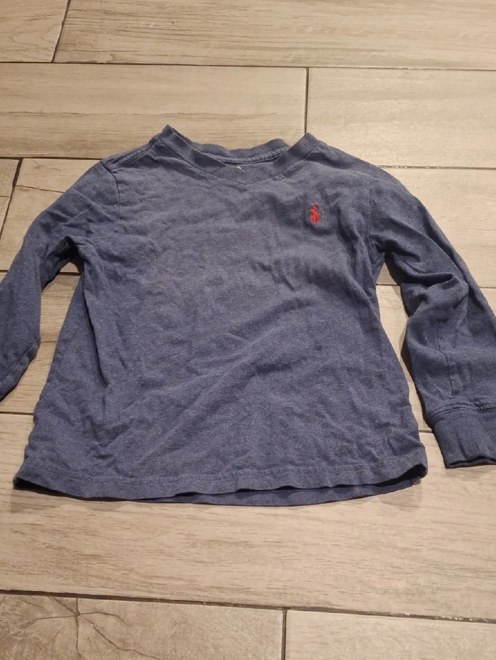 🍦Polo by Ralph Lauren Navy Long-Sleeve Crew Tee with Red Pony