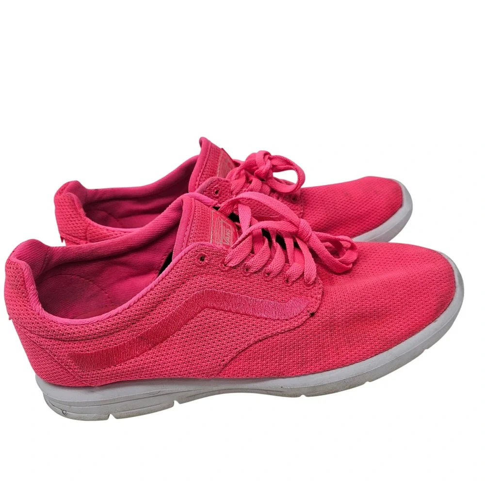 Vans ISO 1.5 Neon Pink Mesh Sneakers Low Top UltraCush Lite Mens 7.5 Womens 9