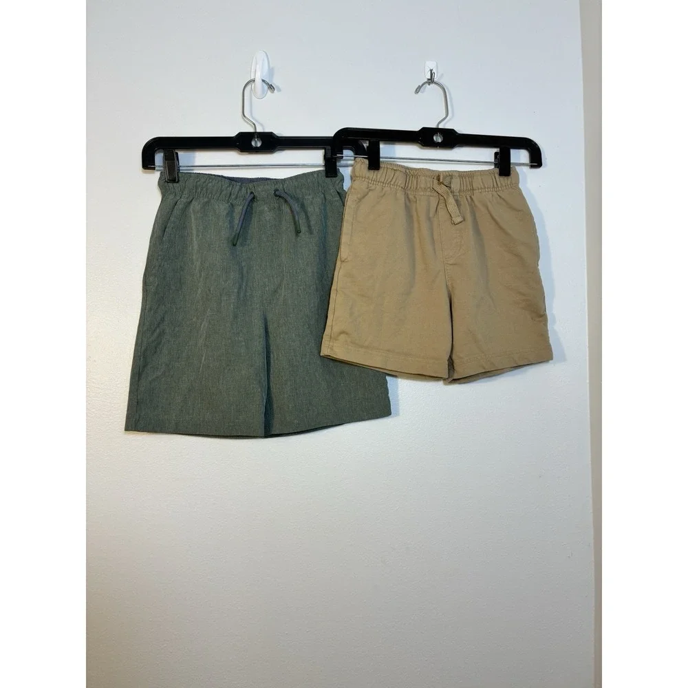tommy bahama Lot Of 2 Shorts Boys 7/8‎ One Tan One Green Athletic