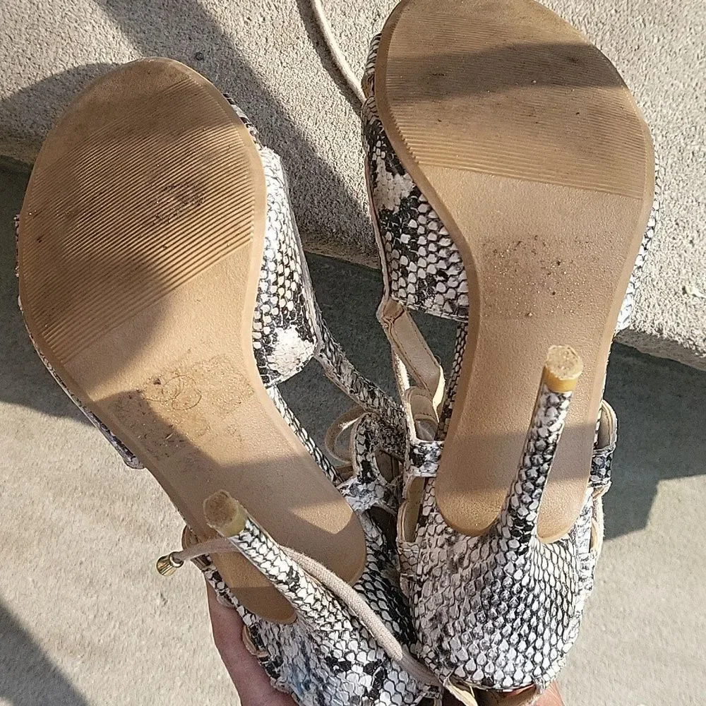 Snake skin heels