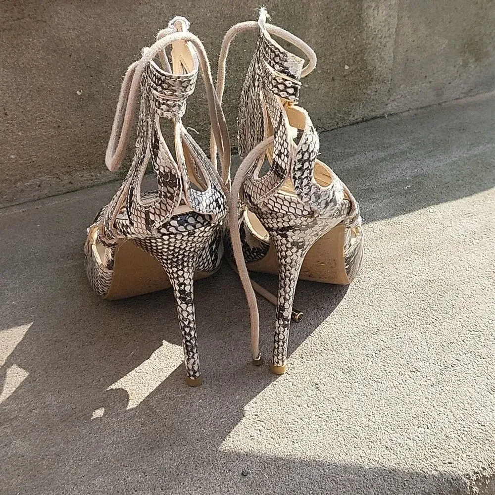 Snake skin heels