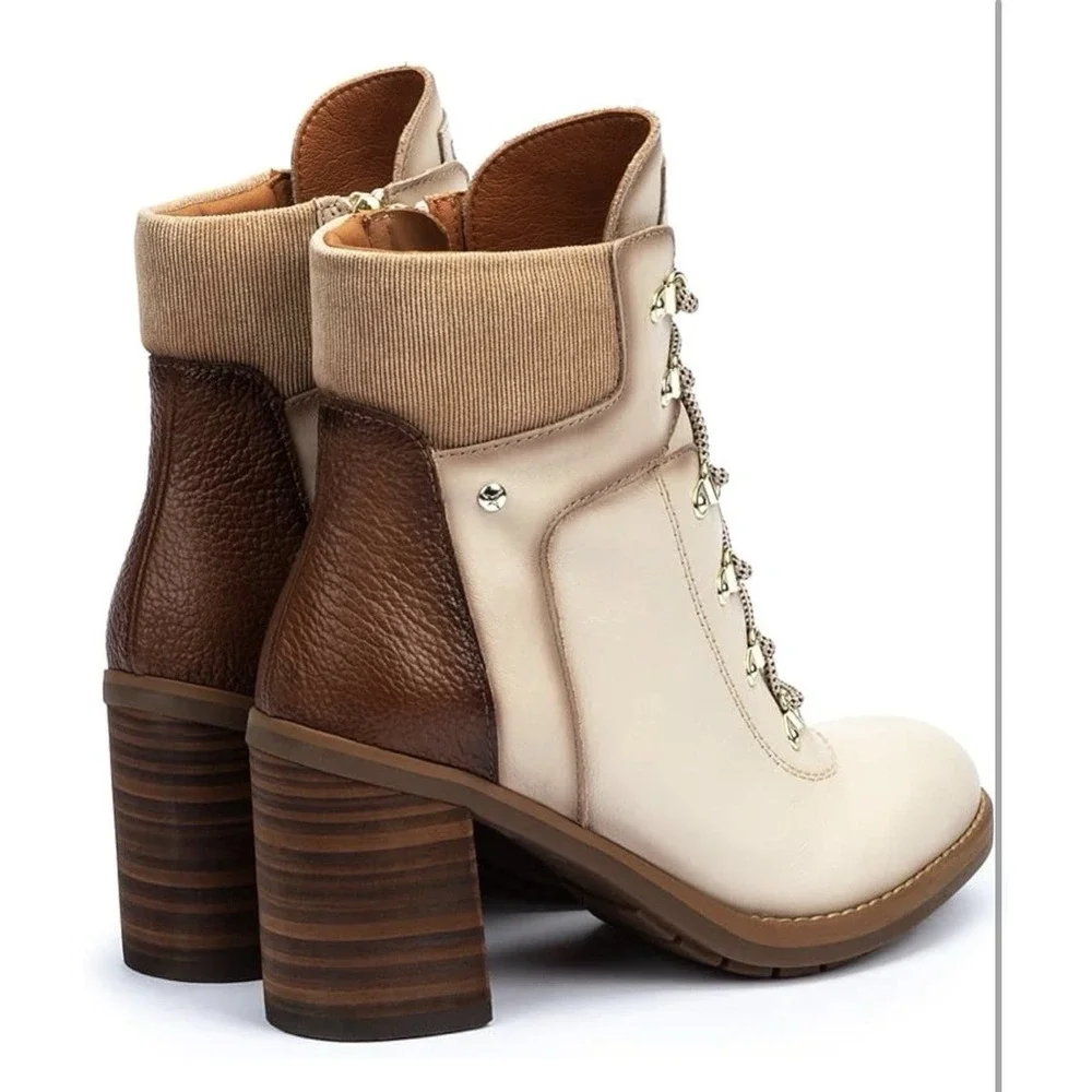 PIKOLINOS High-Heel Ankle Boot Leather Pompeya Sz 39 NWT