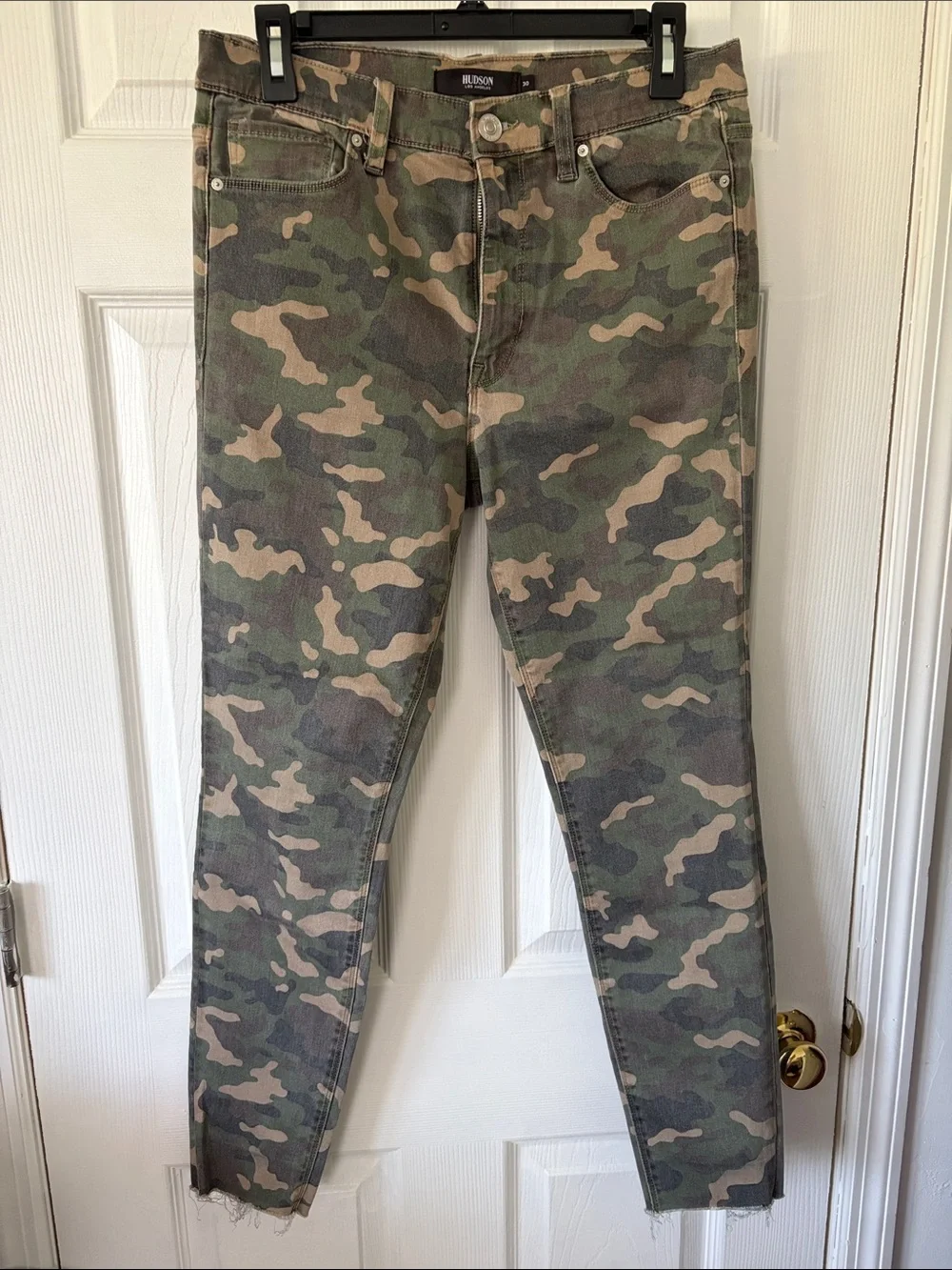 Hudson Jeans Women’s Camo Skinny Jeans - Green & Tan