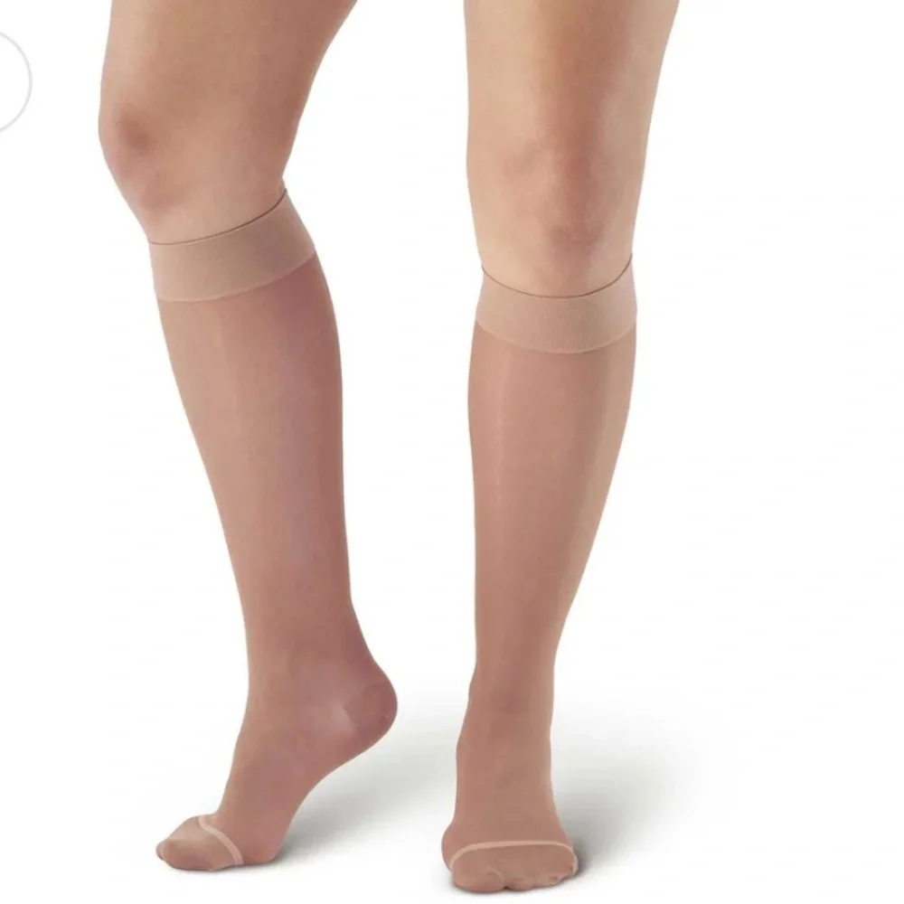 Ames Walker P200 size large beige Compression Socks 20-30 mmHg