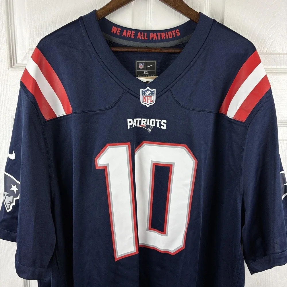 Nike New England Patriots Football Drake Maye Jersey Mens 3XL On Field NFL NEW
