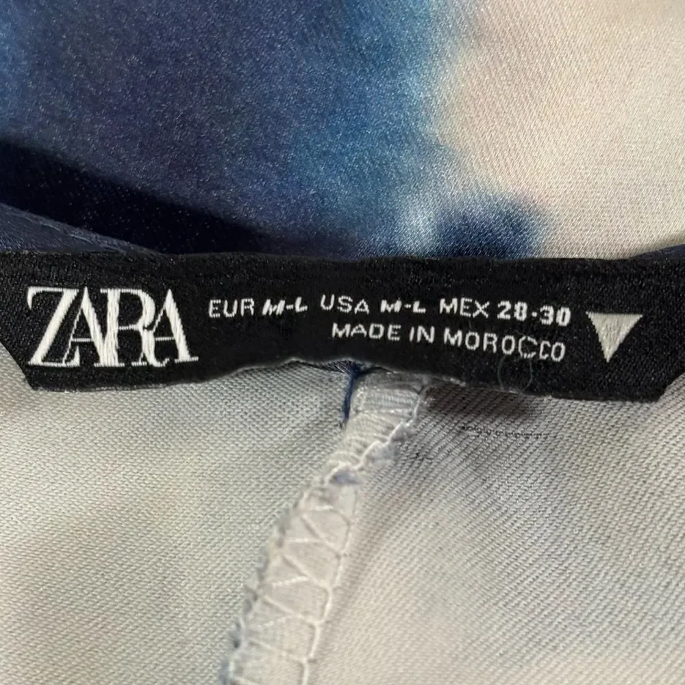 Zara blue white