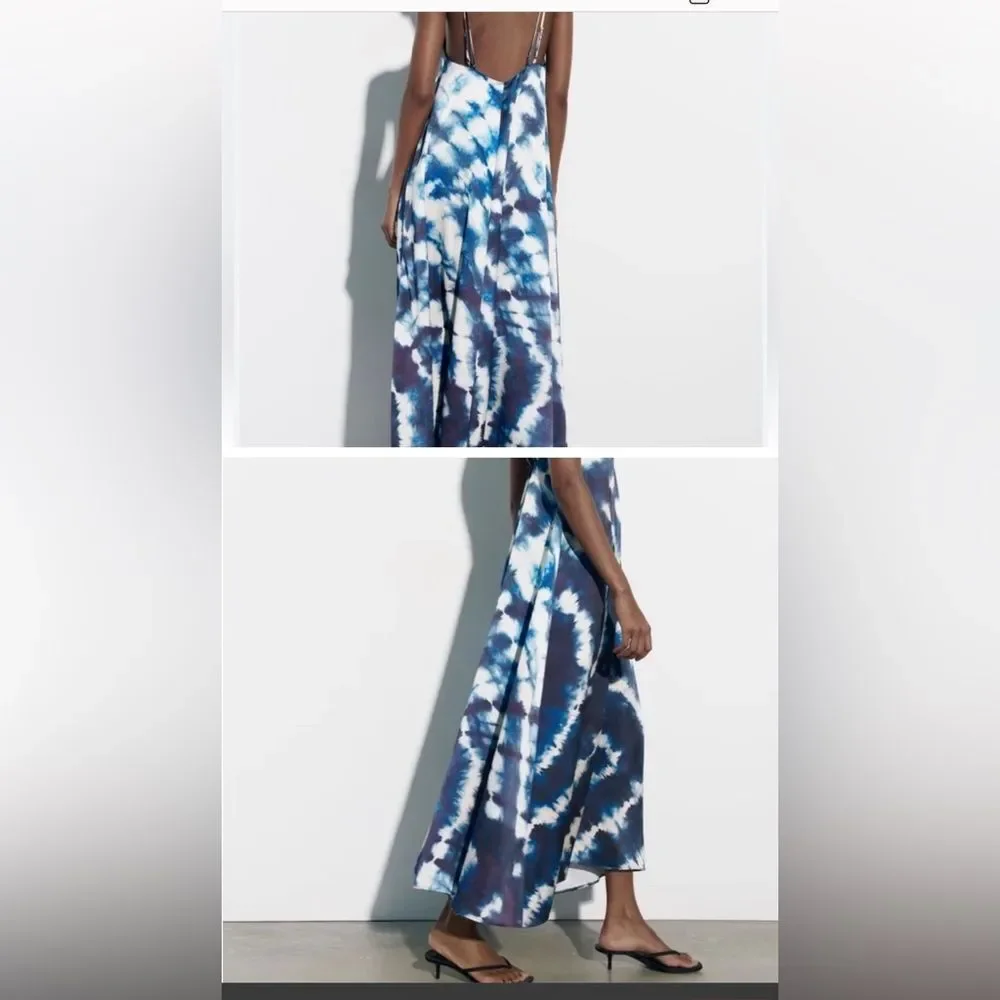 Zara blue white