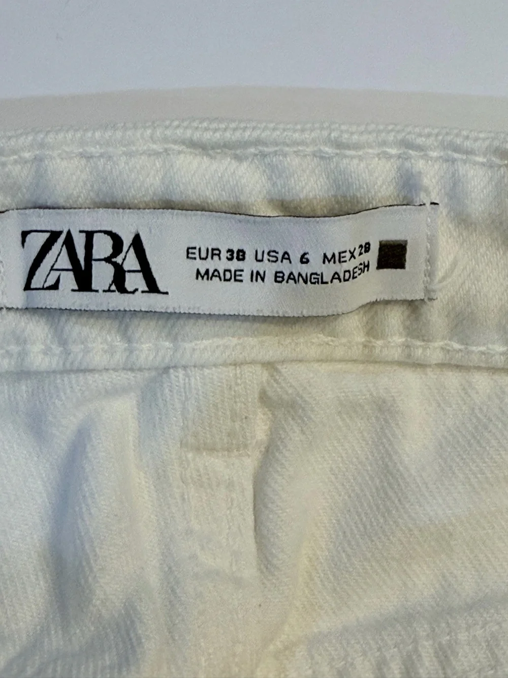Zara white denim