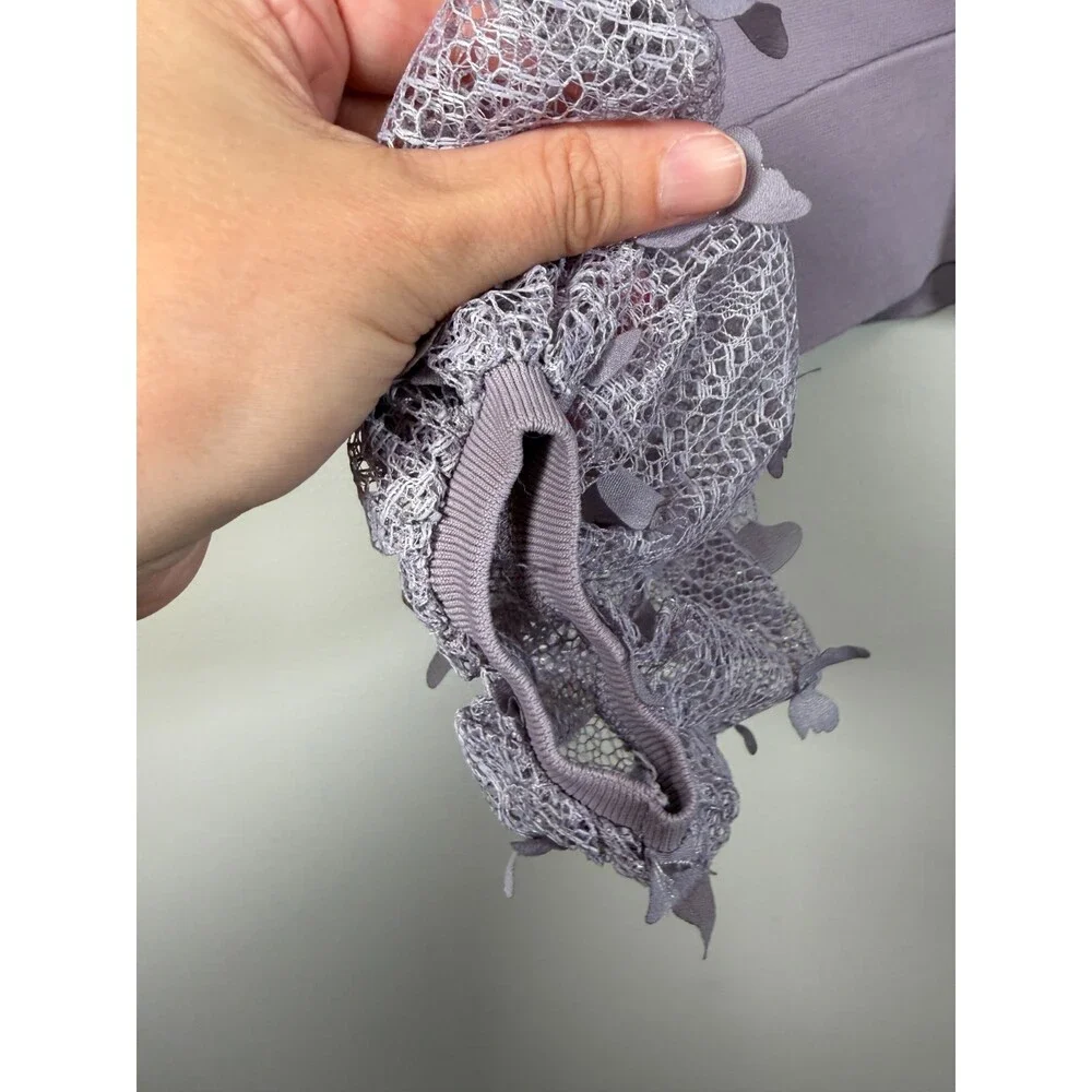 Free People Flutter By Crop Top Size XS Purple Butterfly Whimsical Ethereal