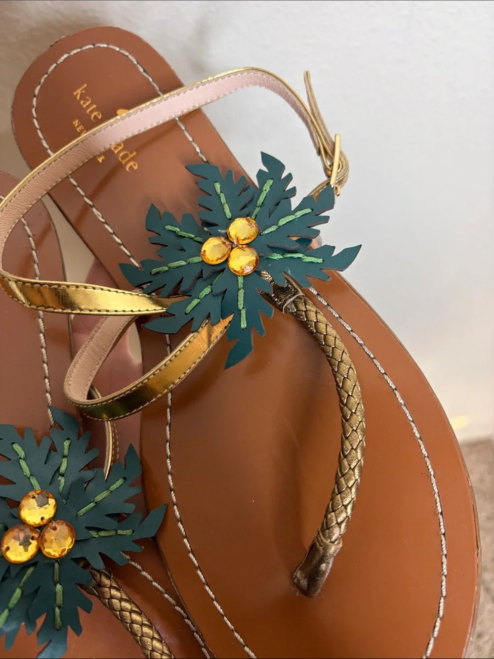 Kate Spade | Women’s Solana Palm Tree Sandals Size 10
