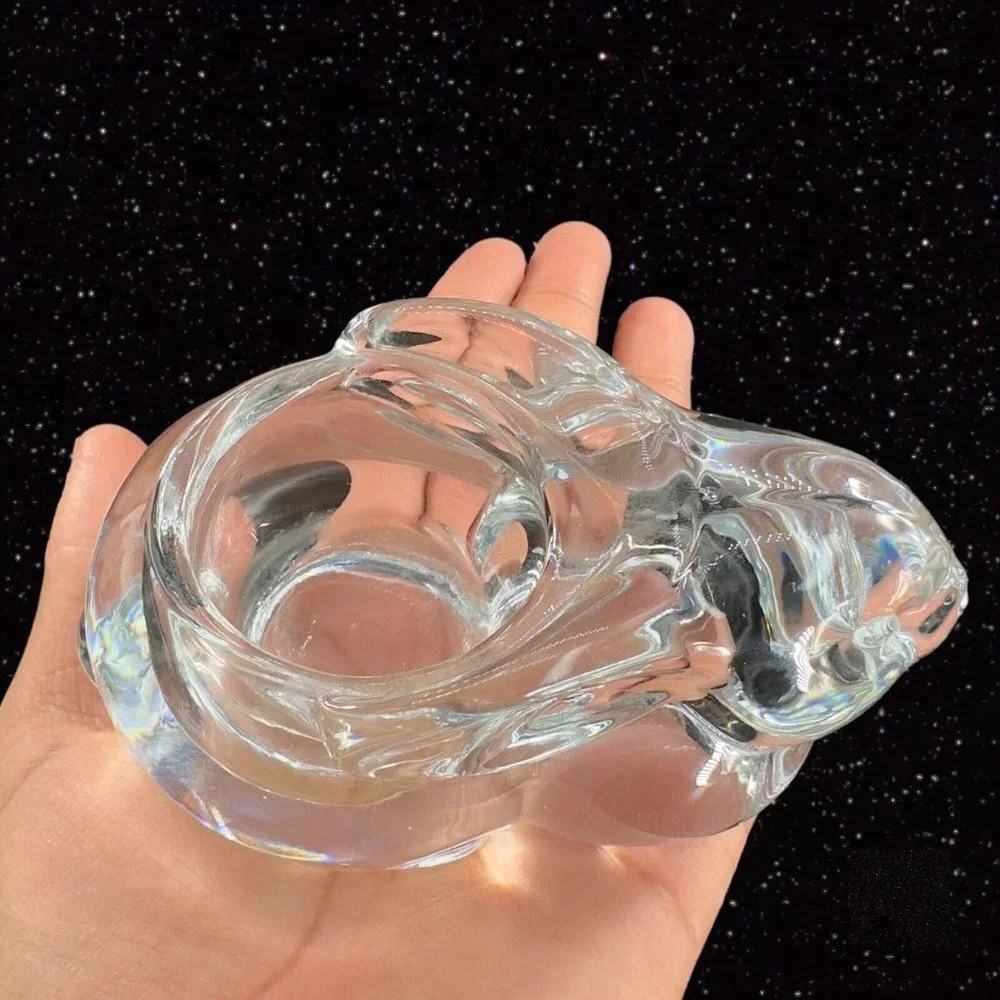 Glass Bunny Votive clear bunny