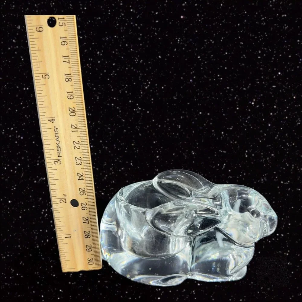 Glass Bunny Votive clear bunny