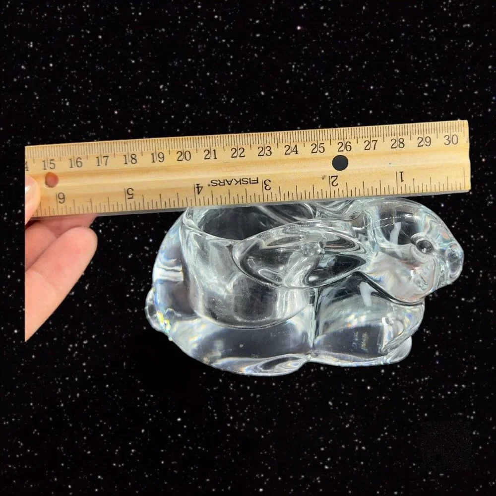Glass Bunny Votive clear bunny