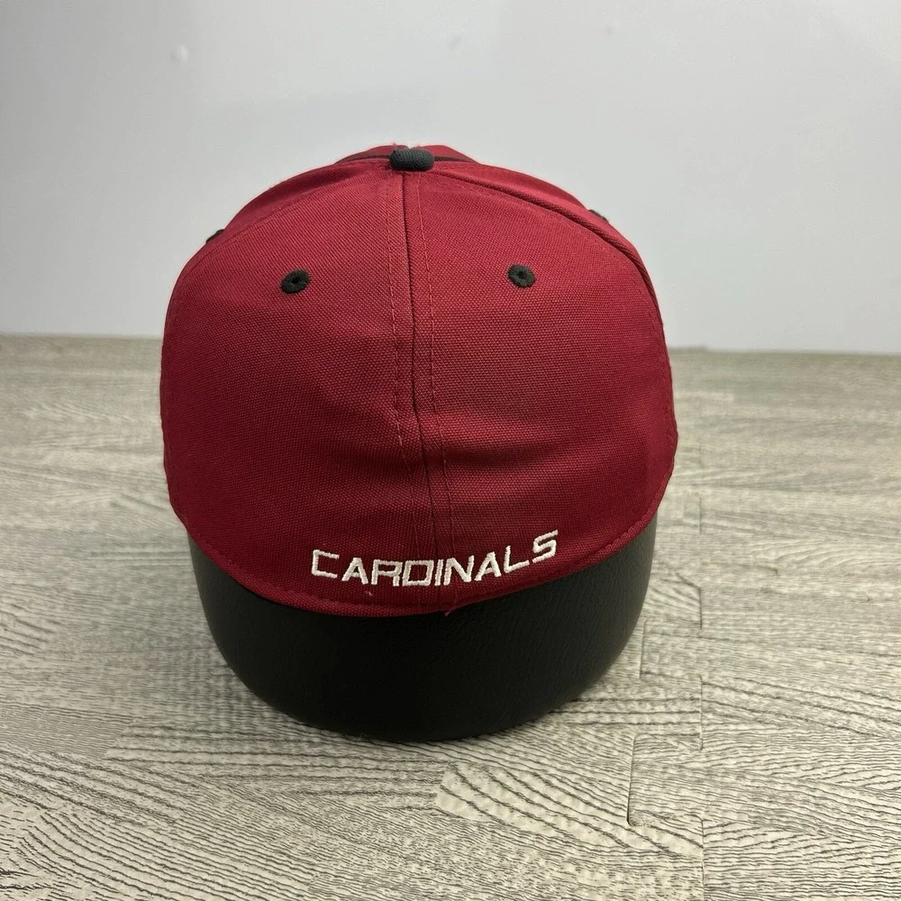 Arizona Cardinals The Game Hat‎ Cap Fitted Size Medium Red Black NFL Football