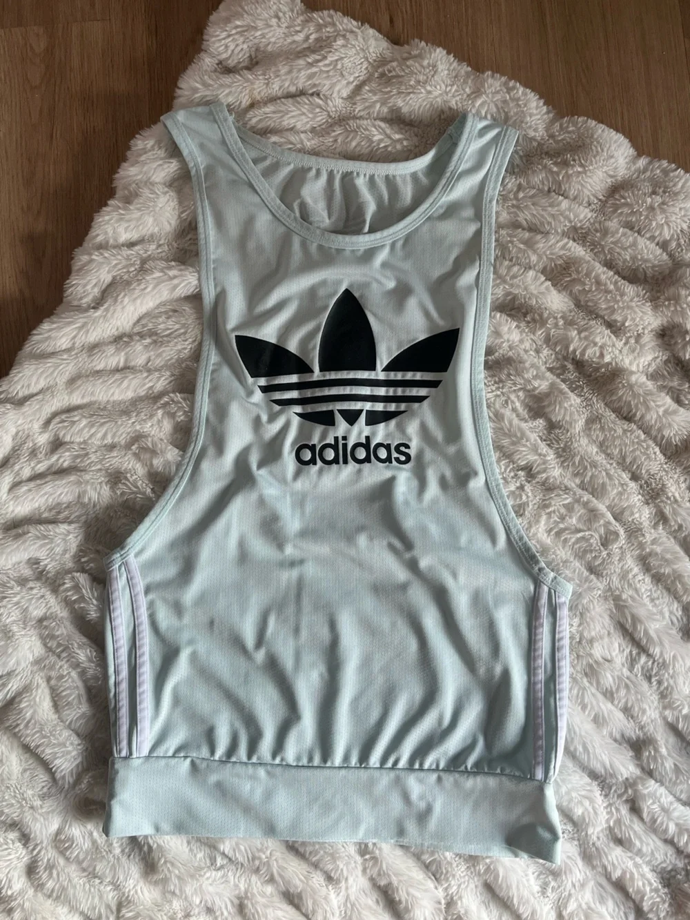 adidas Mint Green mesh back less tank