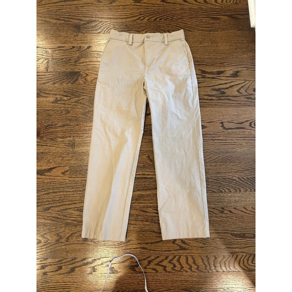 Vineyard Vines Performance Boys Khaki Pants Size 12 Stretch Straight Leg Uniform