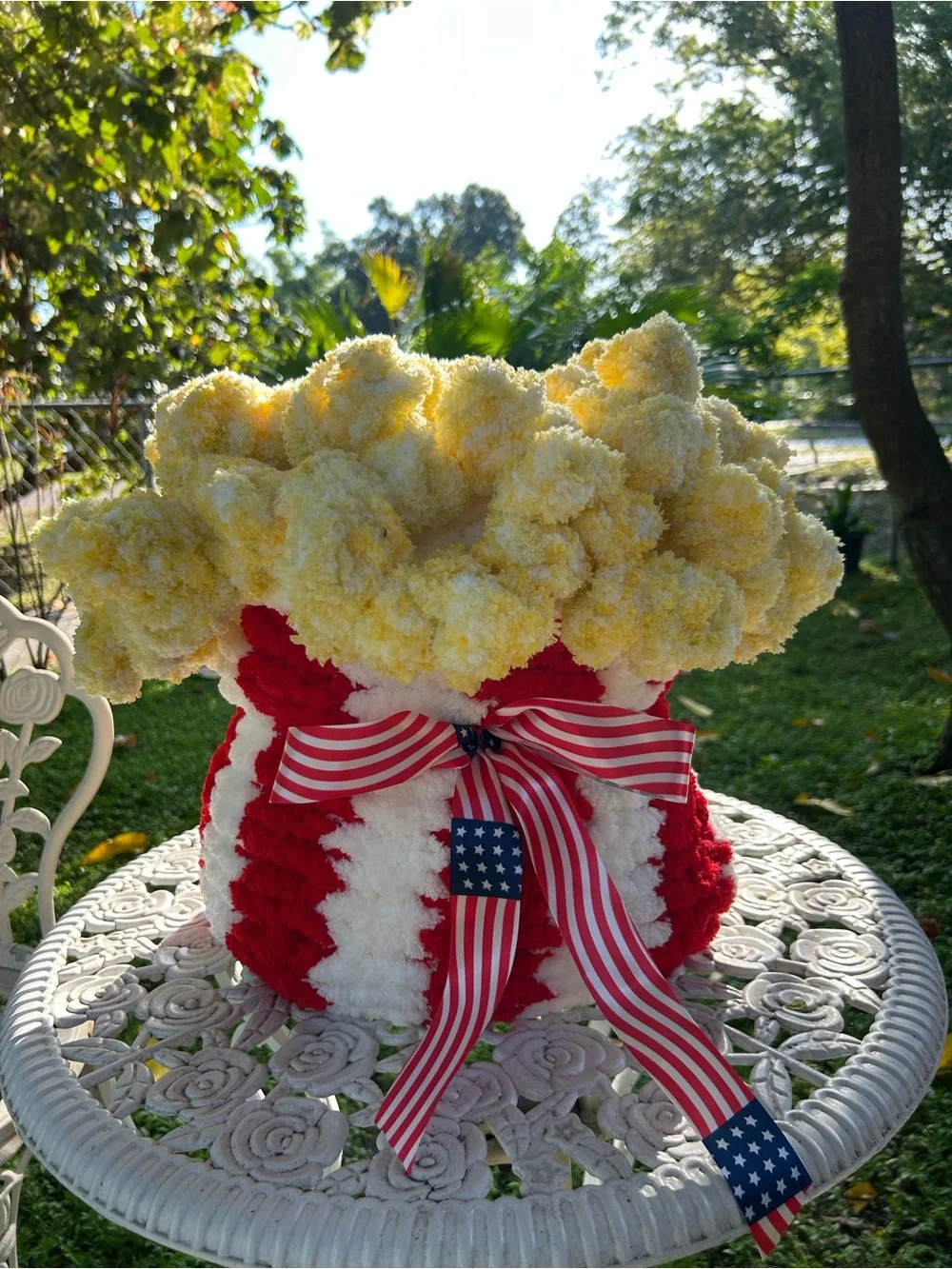 Hand Crafted bright pom
