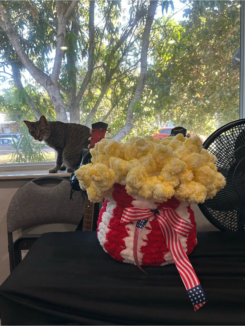 Hand Crafted bright pom