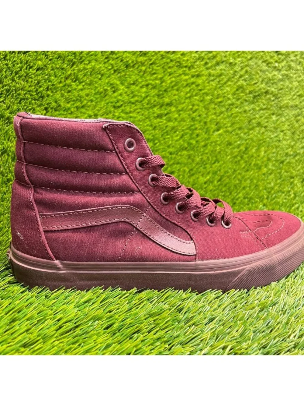 Vans Sk8-Hi Reissue Mens Size 9 Womens 10.5 Maroon Athletic Skate Shoes Sneakers