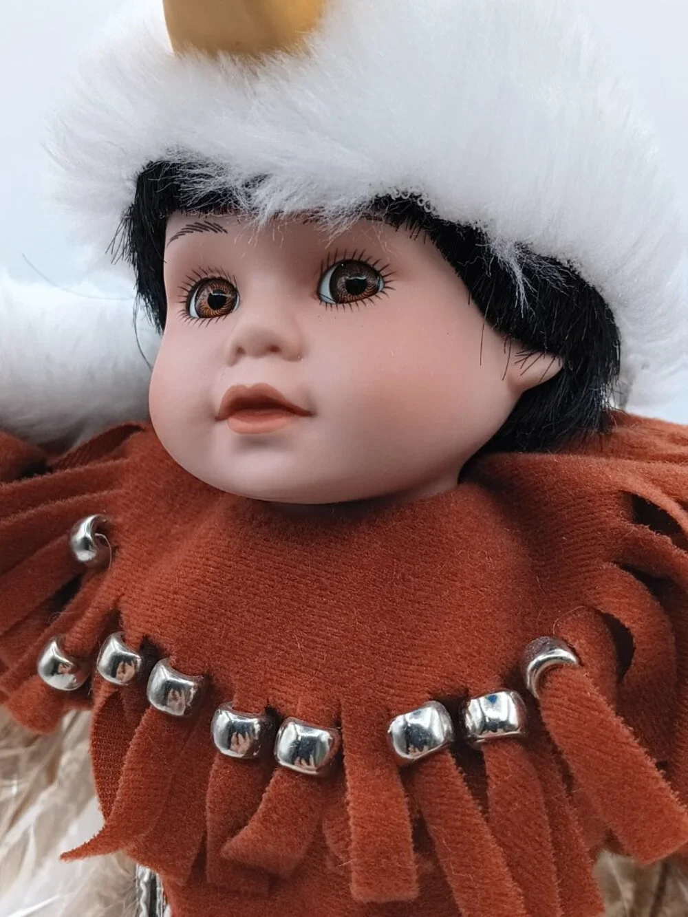 Native American Little Eagle Dancer Porcelain Doll by Elke Hutchens 12