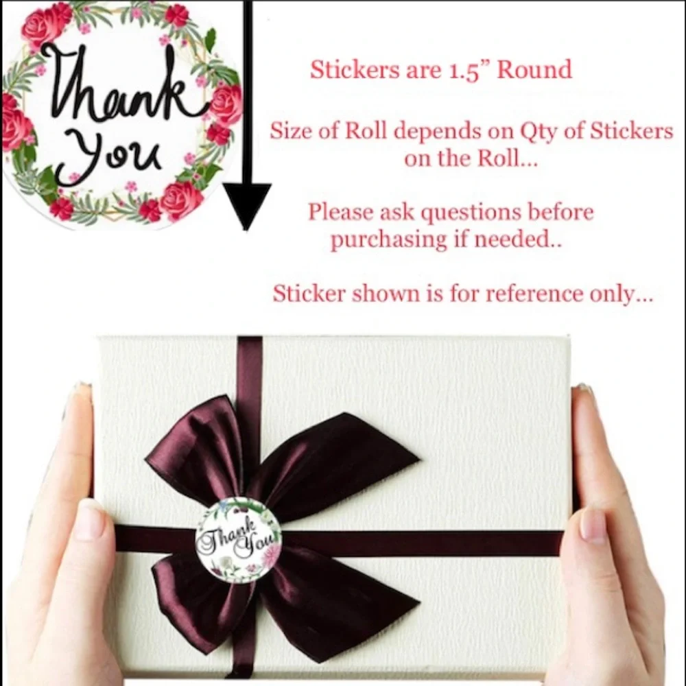 100 ~1.5” Thank You Boutique Stickers 🌟🆕🌟 2 For $15(Bundle & Save)
