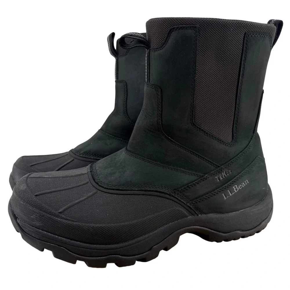 LL Bean Mens Storm Chaser Chelsea‎ Boots 5 Zip Black Waterproof 290588 10.5M