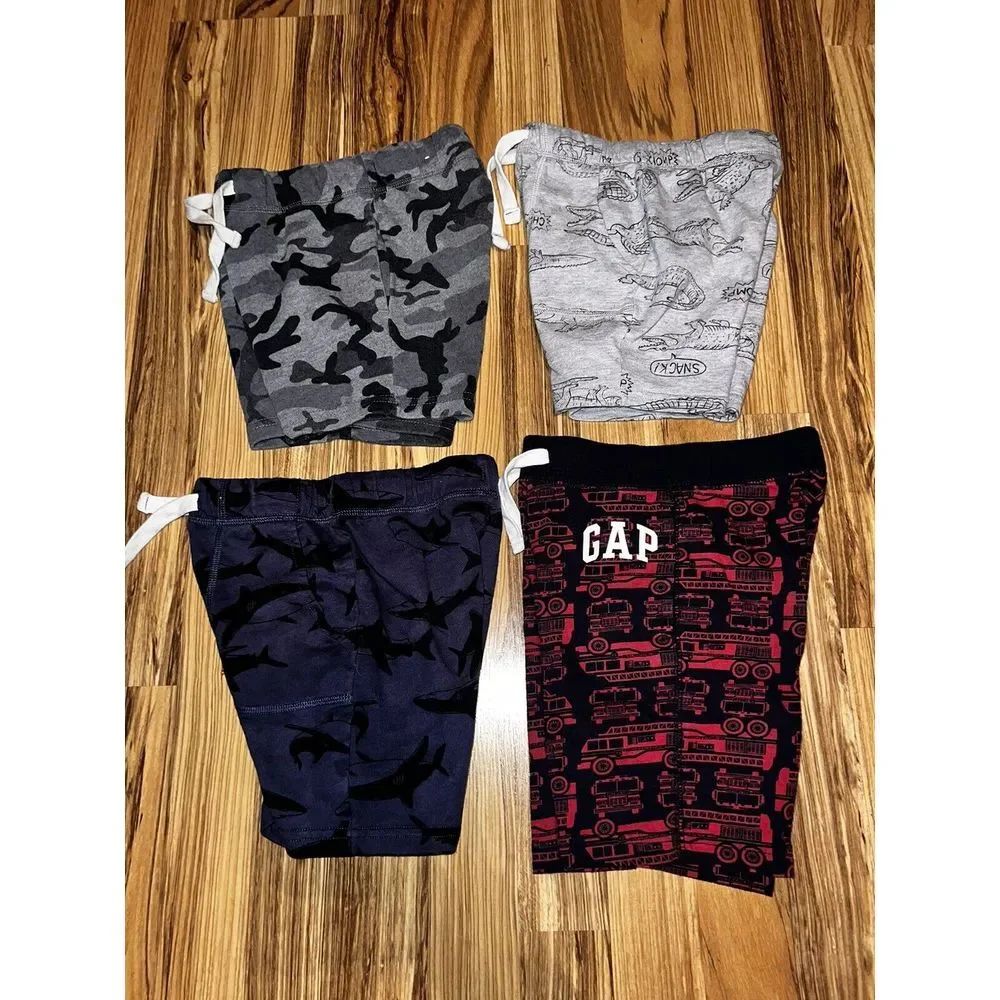 Carter's TCP Boys Cotton Shorts Sz 4 Lot Of 4‎