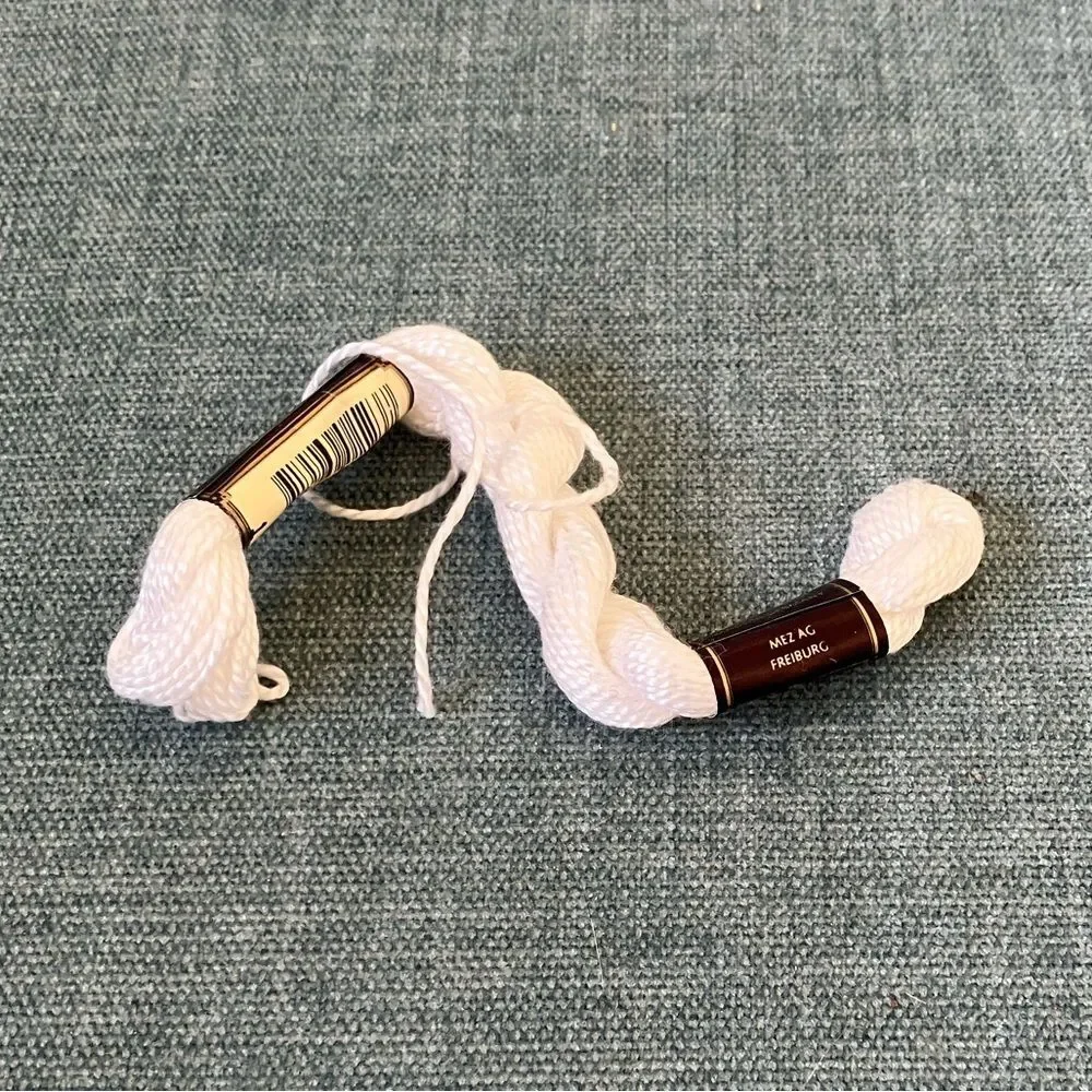 White Needlepoint Thread Yarn