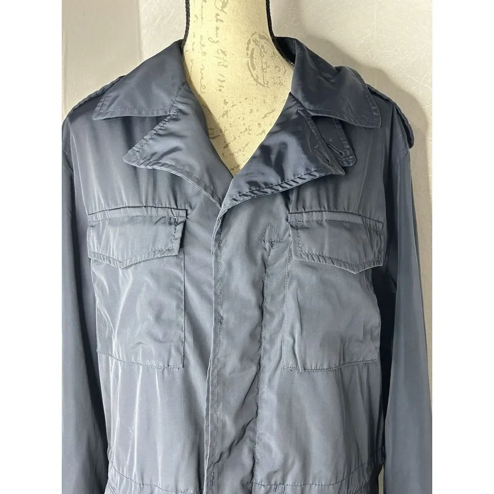 Banana Republic Men‎ ES Fleet Jacket L Navy Blue exterior Orange interior