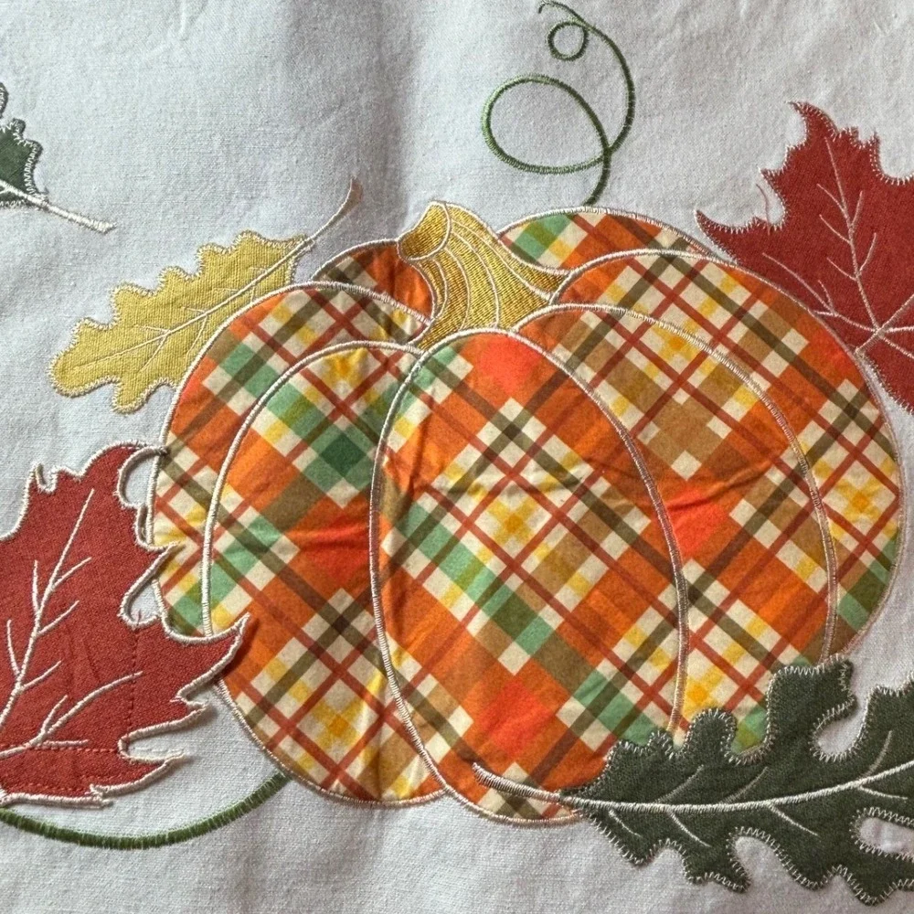Harvest embroidered placemat