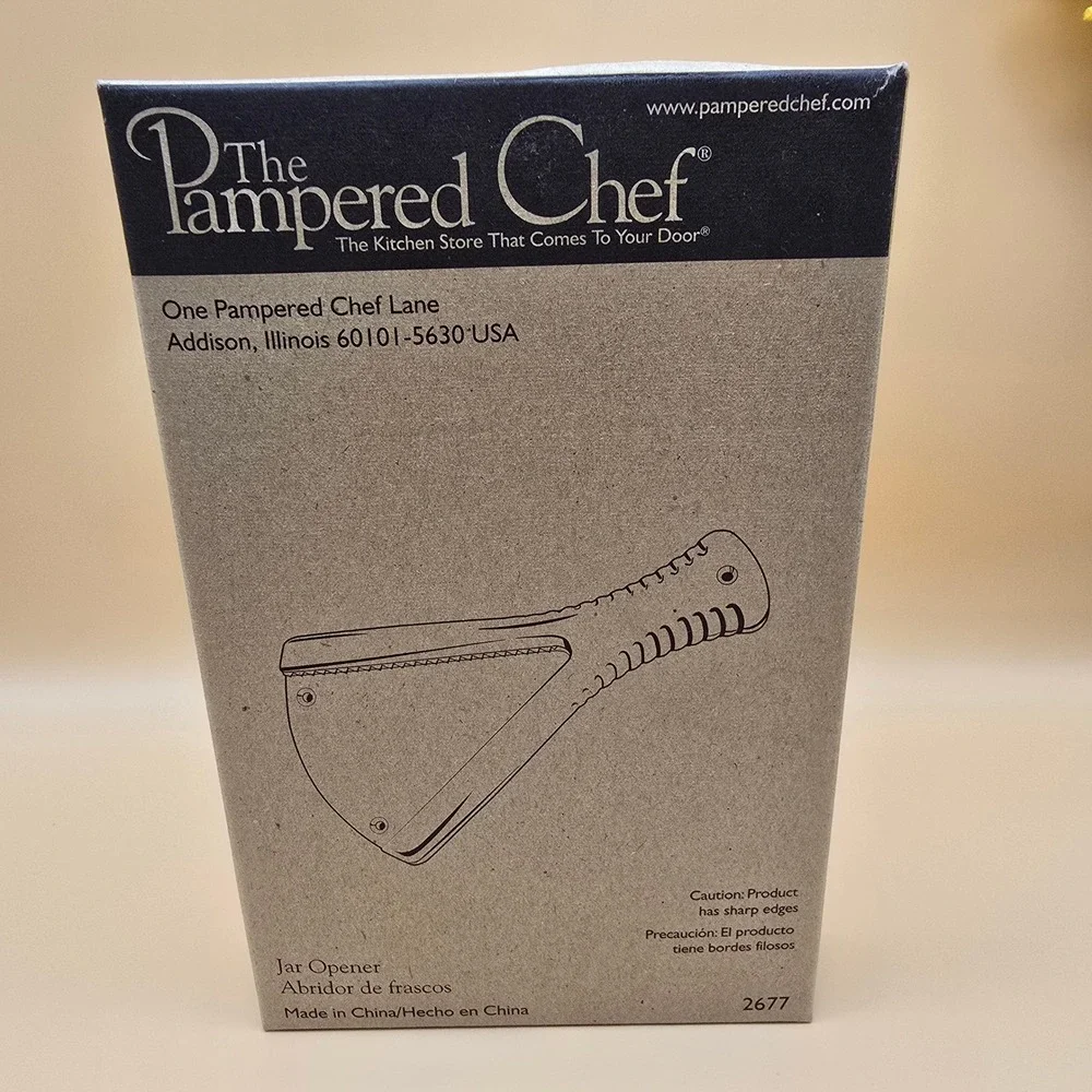 Pampered Chef Jar Opener 2677 White Under Cabinet Mount Kitchen Tool New In Box